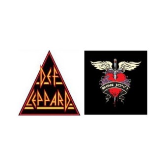 Def Leppard versus Bon Jovi logo