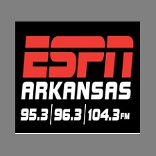 KBCN / KERX ESPN Arkansas 104.3 / 95.3 FM logo